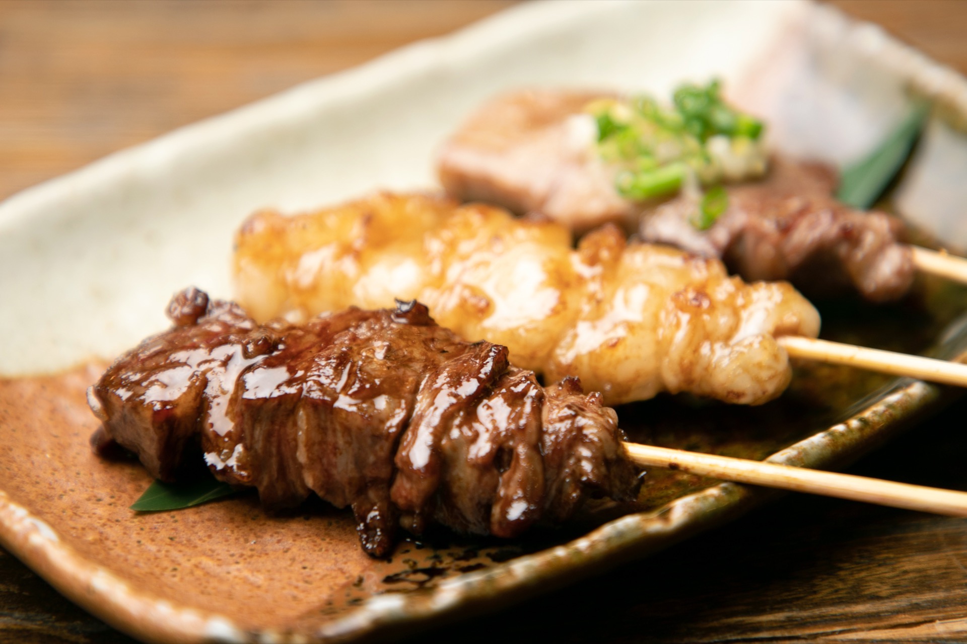 もつ粋 奈良三条店の炭火串焼き